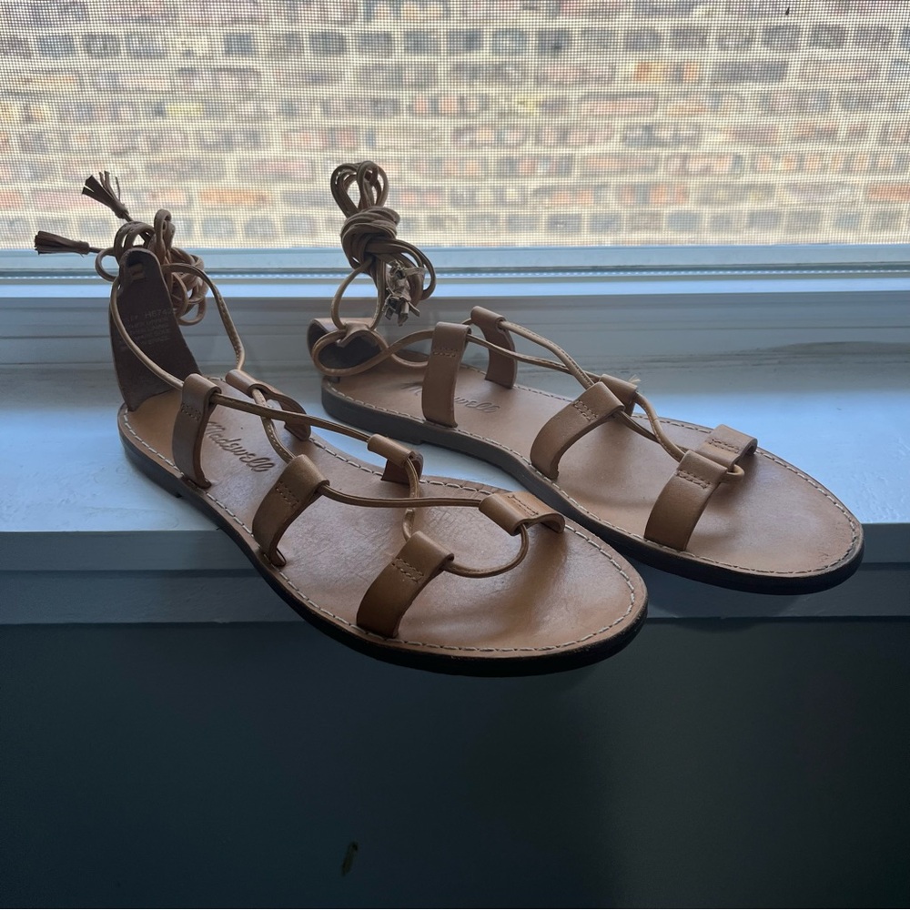 Madewell The Boardwalk Lace-Up Wrap Sandal - Size 7.5 - Picture 3 of 14